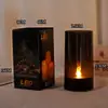 Luces de Velas Hotel Restaurante Atmósfera a la Luz de las Velas Accesorios de Decoración Acrílico Negro Llama Velas Electrónicas Transfronterizo