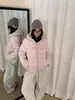 Chaqueta ligera de algodón con capucha y relleno de plumón para mujer, nuevo estilo corto de invierno, abrigo cálido estilo coreano, chaqueta acolchada casual de moda