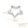 En Stock Anillo Perforado de Acero Inoxidable 430 Forma de Estrella para Tarta Anillo de Mousse Francés Anillo para Tarta de Queso Molde de Estrella de Cinco Puntas para Hornear