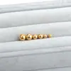 Bola de Liga de Titânio F136 Dourada com Rosca Externa e Bola Redonda de Ouro 18K Adequada para Joias com Piercing de Barra de Rosca Interna