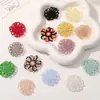 Estilo Fresco de Verano Color Mori Combinación de Colores Perla Flor Margarita Clip Lateral DIY Pendientes Zapatos con Agujero Zapatos de Gelatina Zapatos Accesorios de Flor