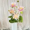 Ramos Artificiales de Nenúfares para Decoración de Restaurantes, Piscinas y Peceras, Flores Falsas para Decoración del Hogar, Venta al por Mayor de Proveedores de Flores de Alta Calidad