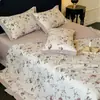 Novo Conjunto de Lençol Jacquard de Seda de Gelo de Luxo para Verão, Edredom de Verão Refrescante, Conjunto de 4 Peças de Seda de Gelo para Ar Condicionado