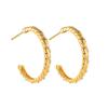 Europa y Estados Unidos transfronterizo nuevo caliente aretes geométricos tipo C con circonita chapados en cobre aretes roscados aretes de moda para damas