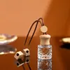 Frasco Vazio para Perfume de Carro, Pingente de Fragrância para Carro, Frasco de Vidro com Tampa de Madeira Maciça, Frasco Difusor Universal para Óleos Essenciais, Fornecimento Direto do Fabricante