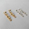 Cadena Metálica Fría Ins Estilo Hong Kong Fresco Sencillo de Moda Pendientes High Street Fáciles de Combinar Pendientes con Cierre de Plata 925