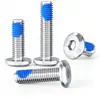 Tornillos de acero inoxidable 304 de cabeza plana grande con hexágono interior, recubiertos de pegamento, avellanados, anti-aflojamiento y anti-desprendimiento, tornillos para muebles avellanados recubiertos de pegamento