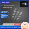 F3 Luz Branca/perna longa destaque plug-in LED tubo luminoso lâmpada contas 3mm luz branca DIP plug direto diodo emissor de luz