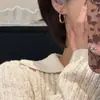 Pendientes de Aro Lisos en Forma de C de Plata Fina S925 para Mujer, Diseño Minimalista de Nicho, Estilo Casual Moderno, Clips para Orejas Versátiles