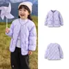 Roupas Infantis Balabala Jaqueta de Penas para Meninos Outono e Inverno para Meninas Bebês e Crianças Maiores Casaco Elegante Quente Versátil com Decote V