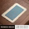 Alfombrilla de té de doble capa para salas de té, estilo chino nuevo, inspirada en Zen, para preparación en seco, camino de mesa, absorbente y resistente al calor, alfombrilla para mesa de té, soporte para tetera, posavasos para té