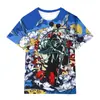 Camiseta Estampada Completa de Verão Atacado de Fábrica Camiseta 3D Comércio Exterior Personalização Transfronteiriça Camiseta Estilo Europeu e Americano Dragão com Estampa Digital 3D