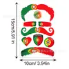 Conjunto de Tatuagens e Adesivos para Barba da Copa do Mundo, Decorações Descartáveis para Festa de Feriado, Adesivos de Barba de Países da Copa do Mundo
