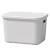Caja de almacenamiento para artículos diversos de escritorio, para el hogar, para juguetes, refrigerios, dormitorio, sala de estar, con tapa de plástico, cesta de almacenamiento.