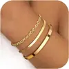 Nuevo Pulsera de Oro de 14K Estilo Ins de Amazon Pulsera de Zirconia Cadena de Perlas Millet Pulsera de Tres Piezas Tendencia Elegante