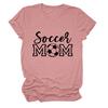 Futebol mãe europeu e americano em torno do pescoço das mulheres casual solto manga curta eBay comércio exterior em estoque plus size confortável T-shirt
