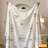 Manta de vellón de leche chal de oficina manta para siesta manta de aire acondicionado dormitorio de estudiante siesta colcha pequeña manta para sofá