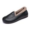 Zapatos tipo gorro procesados y personalizados para ropa exterior de invierno para mujer 2025 Nuevos Zapatos de terciopelo cálidos y peludos de suela plana de corte bajo Zapatos de algodón para madre