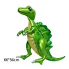 Transfronterizo Nuevo Tema de Fiesta de Dinosaurios 3D Globo de Película de Aluminio Tiranosaurio Raptors Dragón de Cuello Largo Globo de Película de Aluminio