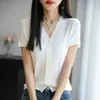 Elegante Cardigan Cropped de Tricô com Manga Curta para Mulheres Verão 2025 Fino Novo Versátil Fashion de Botão Único Estiloso