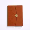 Caderno de Escritório Simples com Botão Redondo, Caderno de Presente para Reunião Anual da Empresa, Caderno de Negócios em Pele de Ovelha, Personalizável com Logo