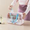 Bolsa de Cosméticos de PVC Transparente Portátil de Viagem Bolsa de Lavar Dupla Camada Bolsa de Armazenamento Separada para Seco e Molhado Impermeável Bolsa de Natação com Desenho
