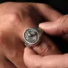 Anillo de Caballo de Plata Tailandesa Chiba para Hombre, Anillo Vintage de Alta Gama Original, Regalo del Año del Caballo del Zodiaco para Novio