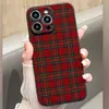 Capa de Celular Xadrez Vermelho Britânico Retrô Atacado Versátil e Durável Silicone Macio para Iphone16/18Promax
