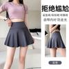 Culottes de Tiburón Ropa Exterior para Mujer Verano Falda Plisada Delgada Anti-Exposición Control de Abdomen Levanta Glúteos Falso Dos Piezas Falda Deportiva de Yoga