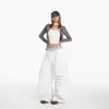 Pantalones de pierna ancha con dobladillo curvo, nueva colección primavera/otoño, corte relajado, tiro alto, holgados, adelgazantes y muy populares, casuales, fluidos, pantalones de pierna recta