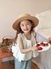 Elmo Beibei Niñas Bebé Estilo Coreano Estilo Vacaciones Encaje Tirantes Camisa de Muñeca sin Mangas Chaleco Top Verano