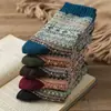 Calcetines Transfronterizos Calcetines para Hombre Estilo Étnico Retro Medias de Altura Media Calcetines Gruesos de Invierno Cálidos Calcetines de Moda Japonesa Ins