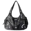 Bolsos Europeos y Americanos de Nicho Transfronterizos para Mujer, Bolsos de Hombro Cruzado Lavados y Teñidos Europeos y Americanos, Bolsos Tote de Moda Retro al por Mayor