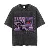 Camiseta Lavada Hunter X Hunter Hombre Estampado Anime Algodón Vintage