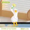 Bonita Pantalla Decorativa de Ganso Blanco Grande Figura Acostada Regalo Sanador para Escritorio de Oficina Cumpleaños de Mejor Amigo