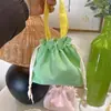Bolsa de Cordão de Cor Sólida, Bolsa de Armazenamento Portátil para Celular, Power Bank, Batom, Cosméticos e Marmita