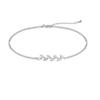 Pulsera de hoja de circón nueva de Amazon diseño nicho alto sentido pulsera para novias pulsera simple para estudiante