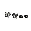 Pendientes de mariposa huecos de acero inoxidable de estilo coreano, estilo fresco, de moda, sencillos, combinables con todo, accesorios transfronterizos.