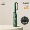 Paraguas plegable totalmente automático con mango de anillo, paraguas resistente al viento de 10 varillas para lluvia y sol, personalizable para regalos de empresa, se puede imprimir con LOGOTIPO