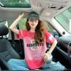 Ins Camiseta de Algodão Degradê Rosa Único Borrada Moda Feminina Estampa de Letra Estilo Estrangeiro Solta Look Emagrecedor Versátil Top