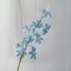 Flores de Lirio Simuladas con 9 Cabezas, Lirios Dorados, Flores Artificiales para Boda y Decoración de Habitación de Boda, Flores Falsas al por Mayor Transfronterizas, Flores Artificiales