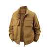 Productos Transfronterizos: Chaqueta de Algodón para Hombre, Invierno, Marca de Moda, Color Sólido, con Forro de Felpa y Múltiples Bolsillos, Abrigo de Invierno, Suministro de Comercio Exterior