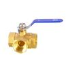 Válvula de bola de cobre de tres vías y 4 puntos, tipo T, tipo L, 2/3/6 puntos, cable interior de 1 pulgada, 1 punto, 2 vías, tubería de agua, interruptor de válvula de gas natural
