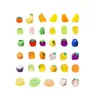 Bolsa Sorpresa de Frutas Artificiales Creativas Miniatura Transparente Accesorios DIY Regalo de Recompensa para Niños Guardería Adornos Modelo
