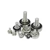 Rodamiento de Rosca Externa Acero Inoxidable 304 con Varilla Roscada Rodamiento Rueda Rodillo Eje Varilla Tornillo Pista Polea Rueda Guía