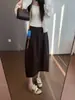 Sencillo y elegante para ir al trabajo, con un corte entallado, suave y estiloso, falda de línea A ligeramente suelta, falda tipo tulipán de longitud media