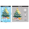 Adesivos de Decoração de Natal Adesivos Dourados de Árvore de Natal Grande Adesivos de Layout de Cena para Janela de Vidro de Shopping Center Dia de Ano Novo