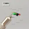XB006 mosquito-mosca verde-alado venenoso anzol para pesca com mosca Luya isca para pesca com mosca isca artificial boca de cavalo irmão do riacho branco boca pequena inclinada