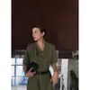 Estilo Elegante Maduro Verano 2026, Blusa de Manga Corta con Cuello Volante de Diseñador, Transmisión en Vivo de Nuevo Producto, Dropshipping Transfronterizo