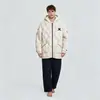 Pijama de Invierno para Pareja Hombres Franela Jacquard Tres Capas Acolchado Estilo Coreano Cremallera con Capucha Ropa de Casa (Ai)
